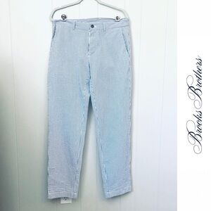 Brooks Brothers Seersucker Pants Blue White Country Club Preppy Classic Sz 32/32